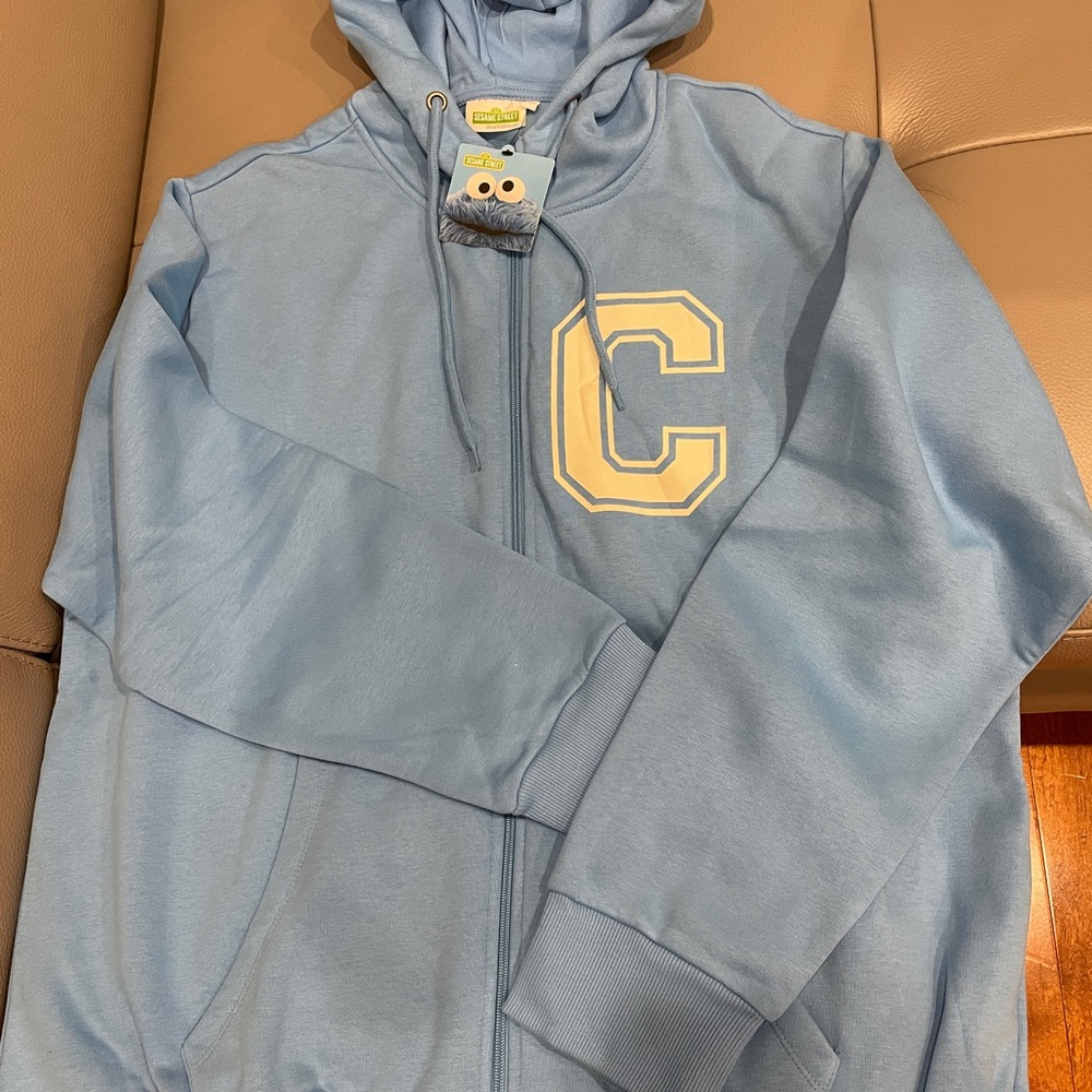 Sesame Street Blue Hooded Jacket with Large C Logo